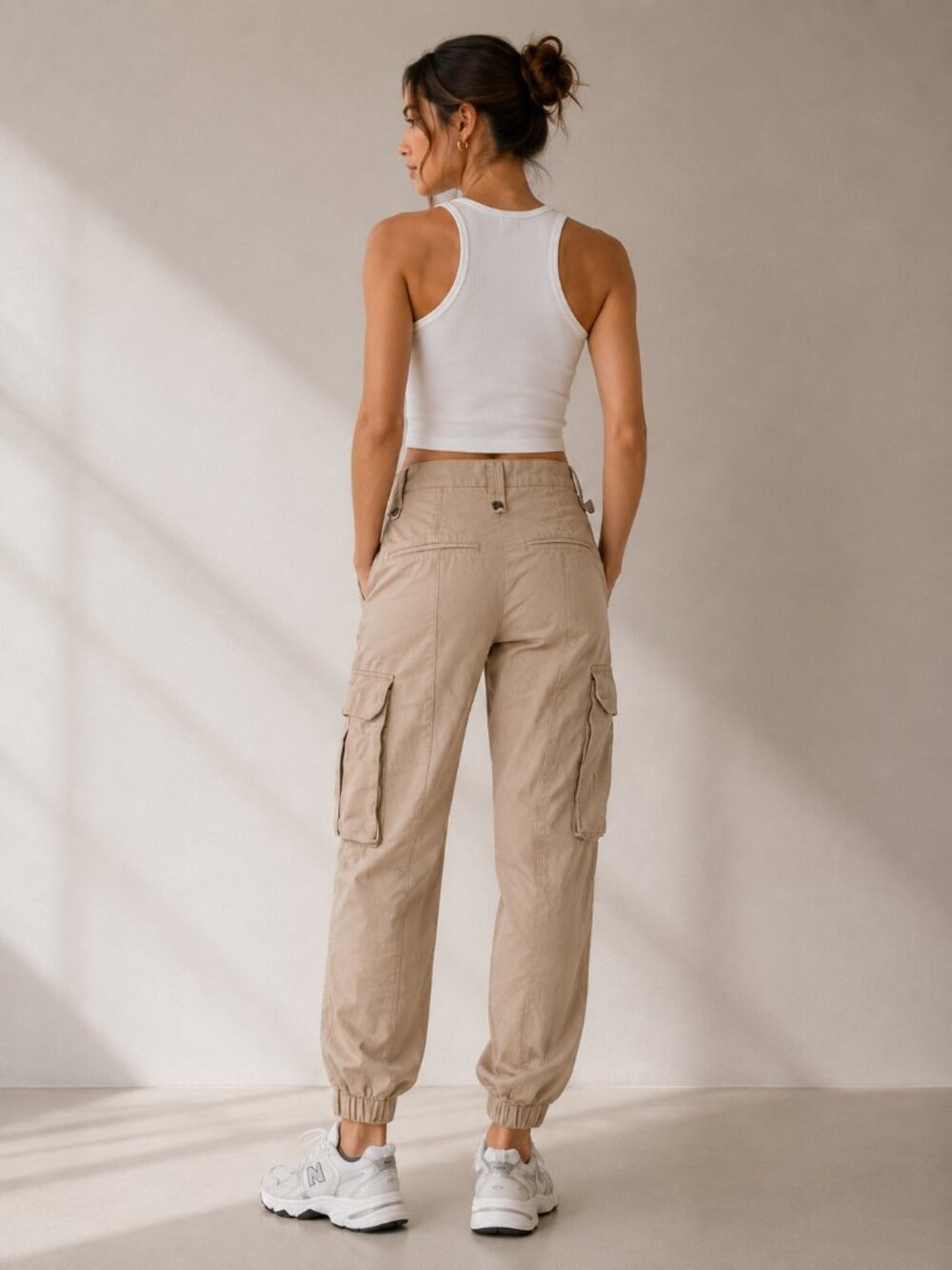 Zadig & Voltaire Beige Cargo Jogger Pants Size EU 36 | Utility Chic - Picture 2 of 7